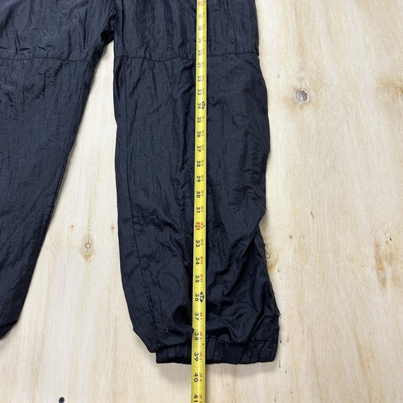 Vintage 90s Sergio Valente Track Pants Mens Large Black Nylon Colorblock Cargo - Picture 6 of 12